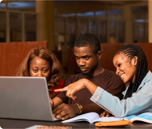 students learning with a computer